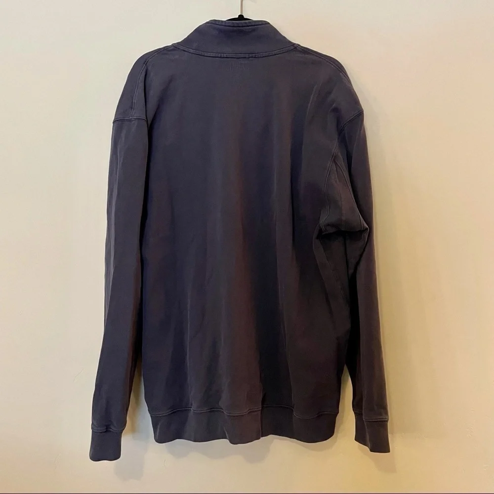 Duluth Trading Co Navy Blue No Good Lazy 1/4 Zip Sweatshirt